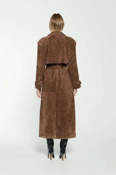 Ella | Wildleder Trenchcoat