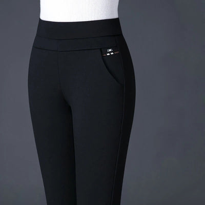 Hochtaillierte Leggings in Stretch-Passform mit Faux-Taschen