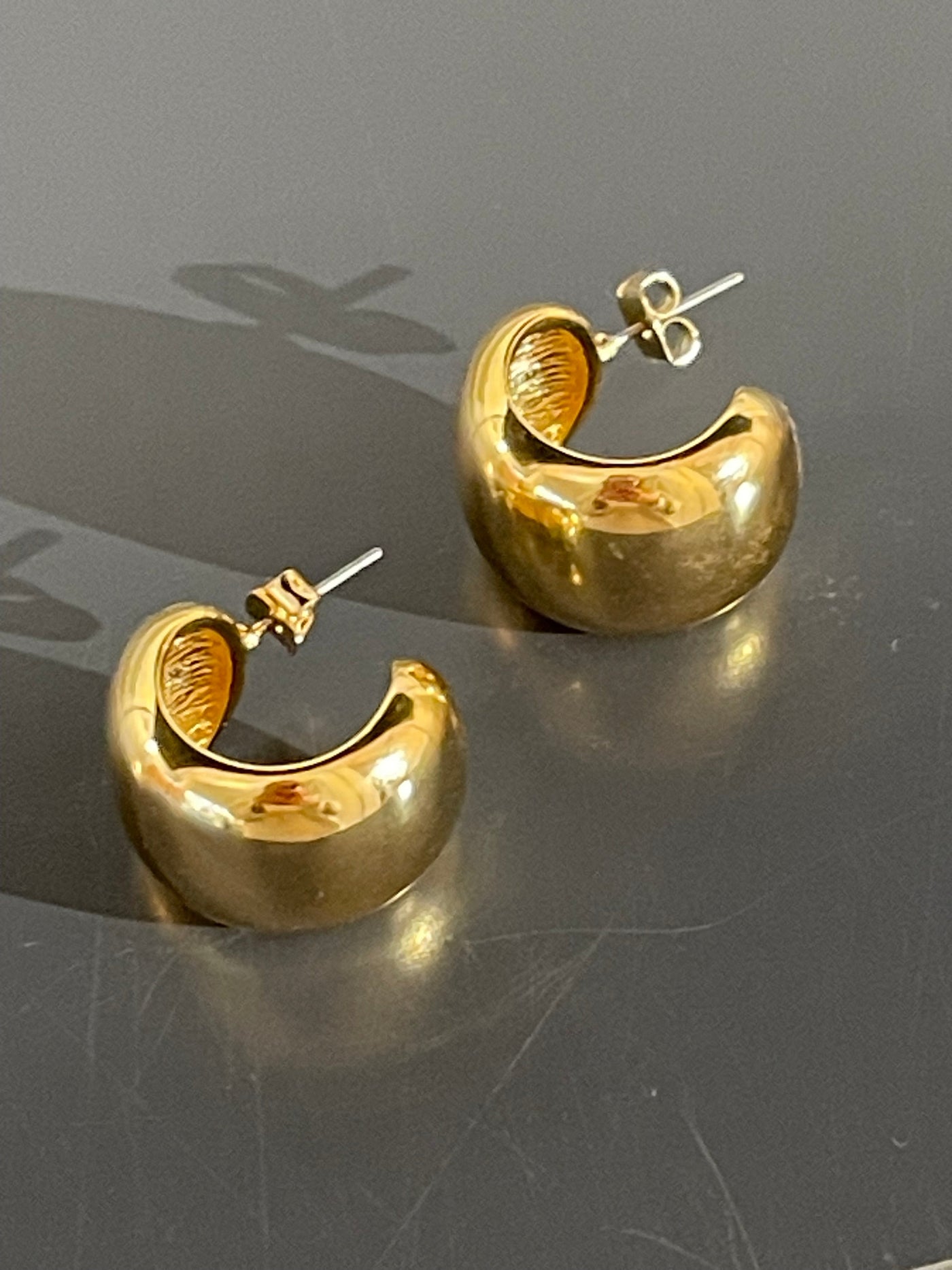 Zendoo | Große runde Ohrringe Gold