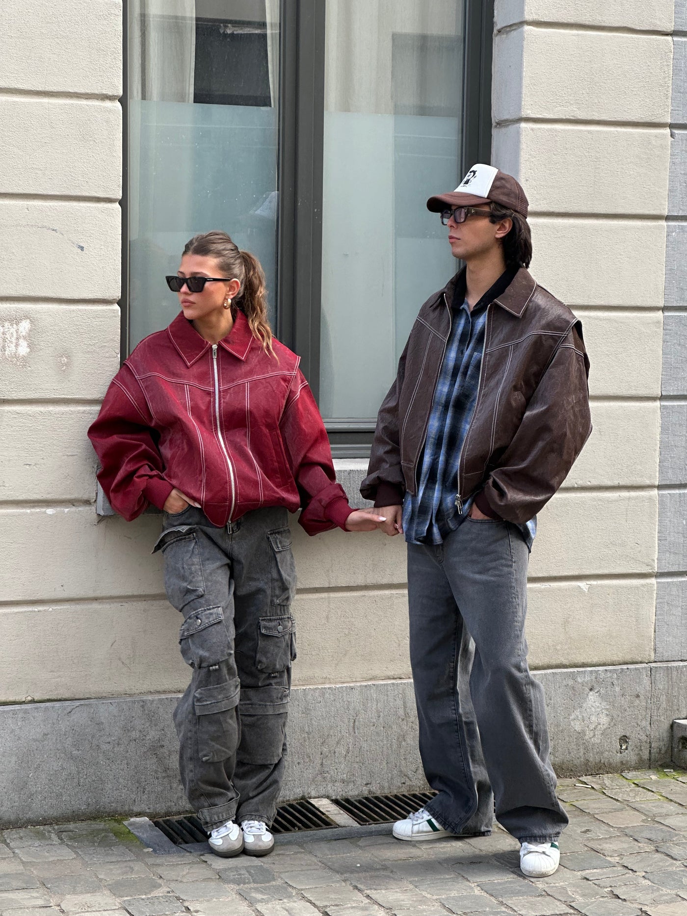 Jade | Übergroße Kontrastnaht Jacke