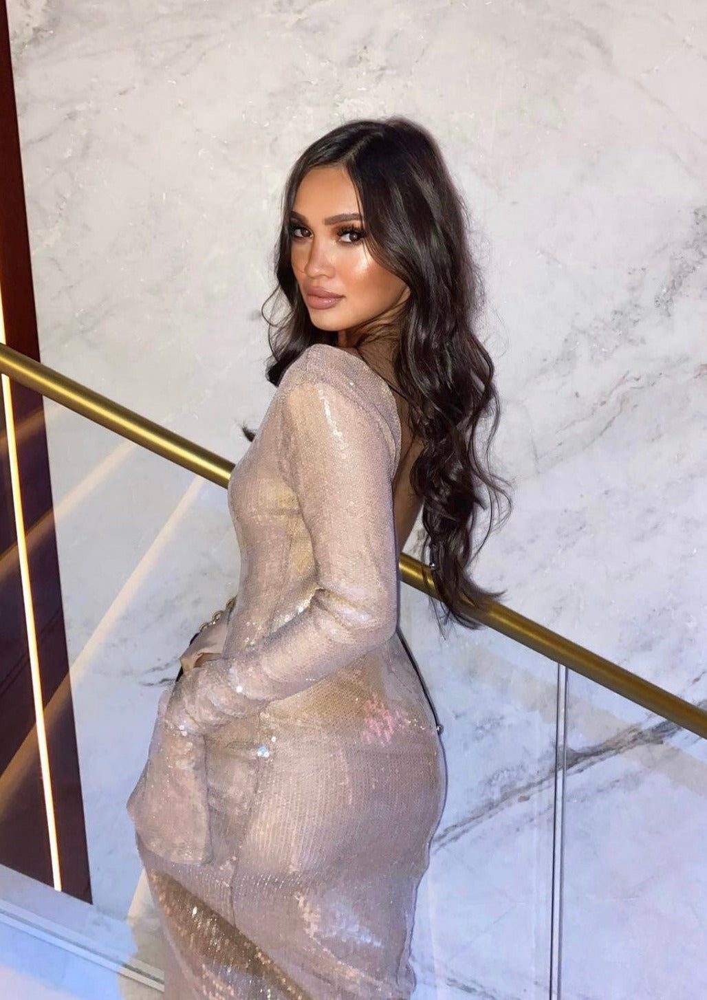 Olivia | Beiges Kleid