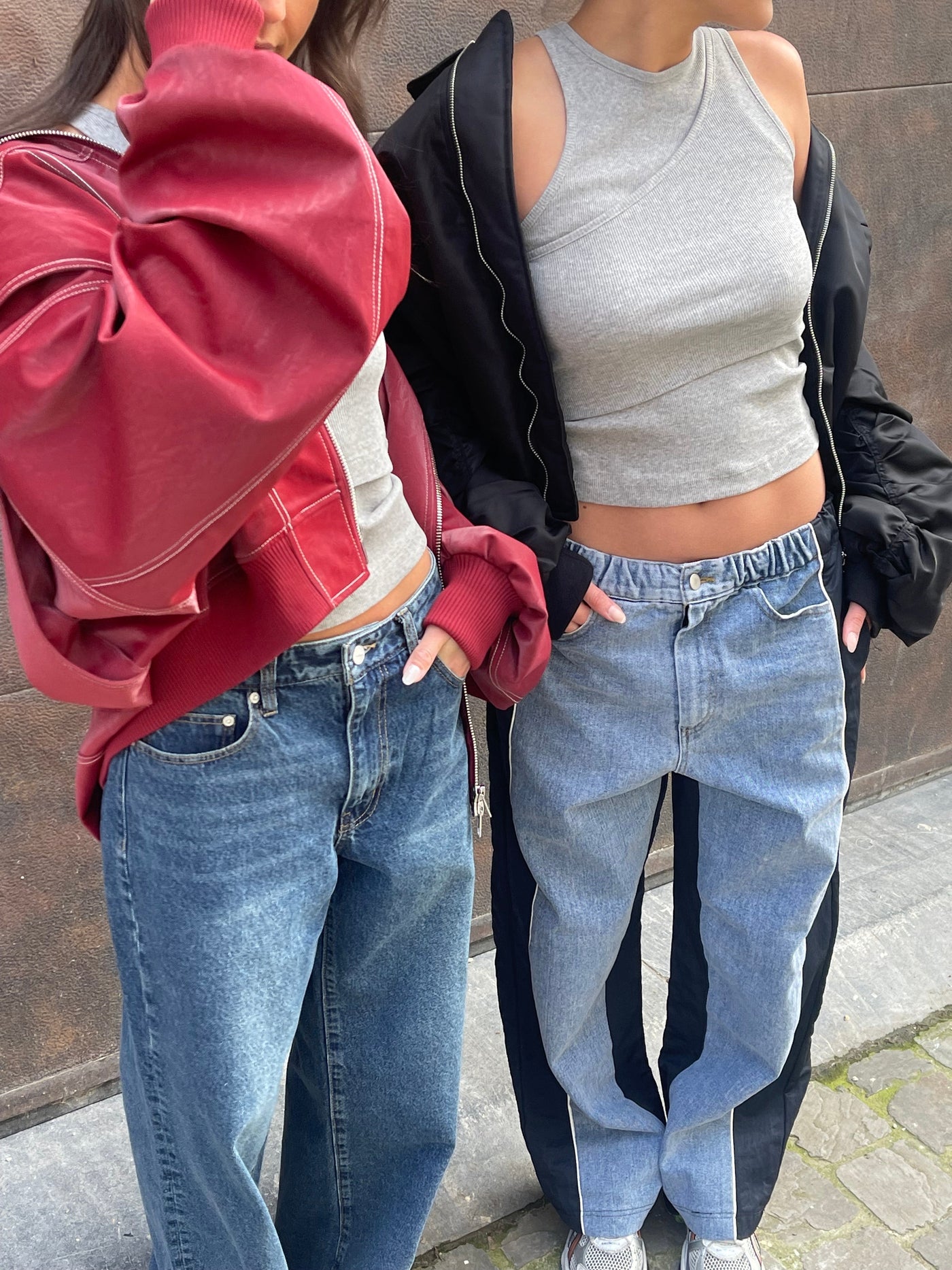 Jade | Übergroße Kontrastnaht Jacke