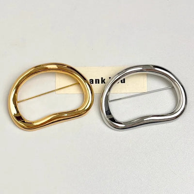 Vintage Damen Haarspange Brosche Gold Silber