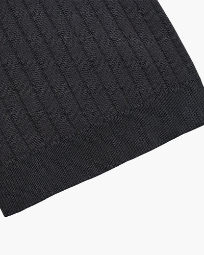 Christian | Herren Kurzarm Fein Rippenstrick Polo-Shirt