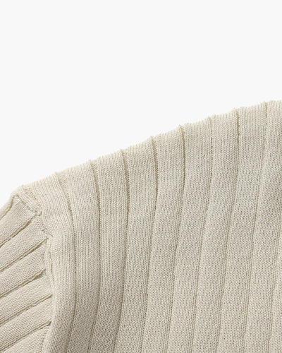 Christian | Herren Kurzarm Fein Rippenstrick Polo-Shirt