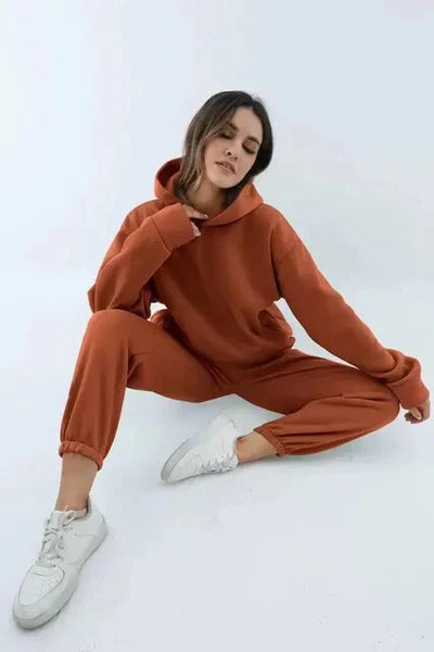 Tracey - Farbenes set aus Kapuzenpullover und Jogginghose für Damen
