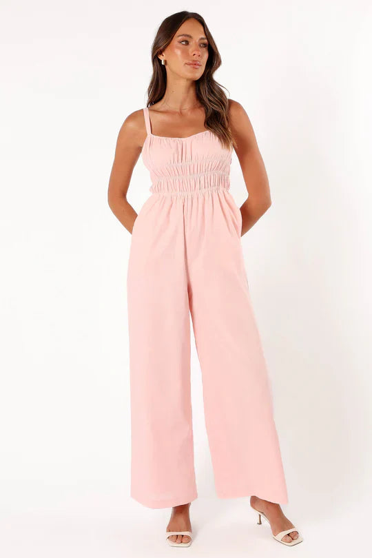 Laura | Eleganter Ärmelloser Jumpsuit mit Weiten Beinen für Frauen