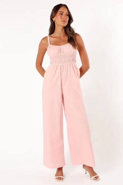Laura | Eleganter Ärmelloser Jumpsuit mit Weiten Beinen für Frauen