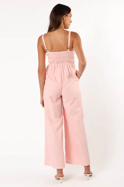 Laura | Eleganter Ärmelloser Jumpsuit mit Weiten Beinen für Frauen