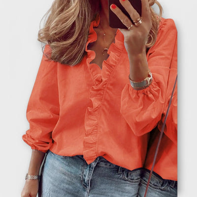 Sarah – Elegante Bluse mit besonderem Charakter