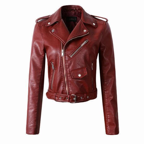 Marina | Klassische jacke Biker mit Reißverschluss