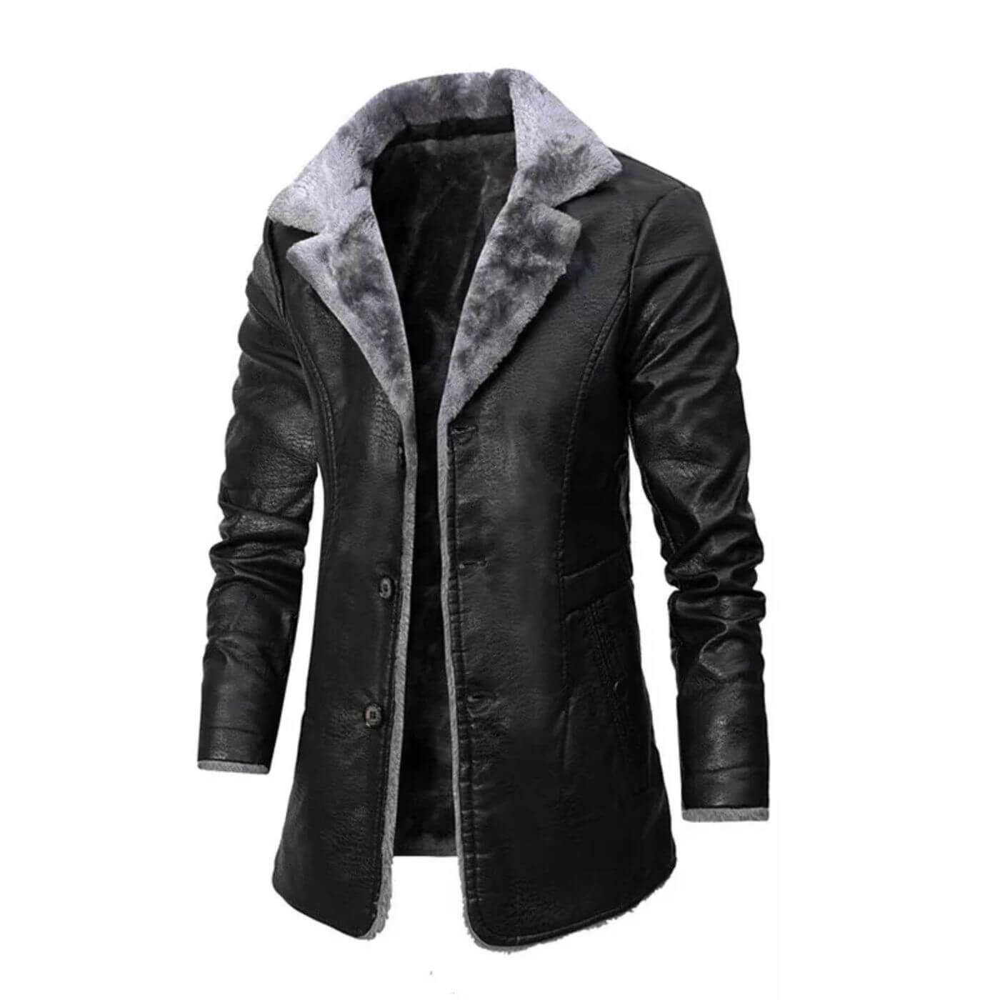 Kyler - Elegante Lederjacke mit Fleecefutter