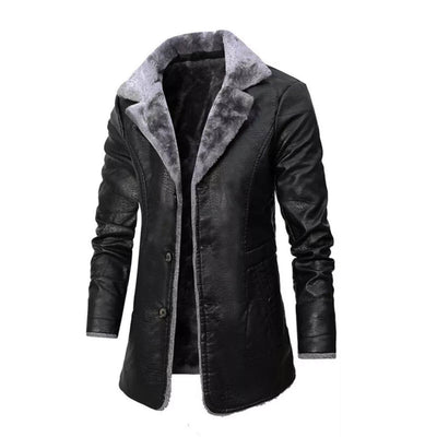 Kyler - Elegante Lederjacke mit Fleecefutter