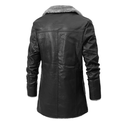 Kyler - Elegante Lederjacke mit Fleecefutter