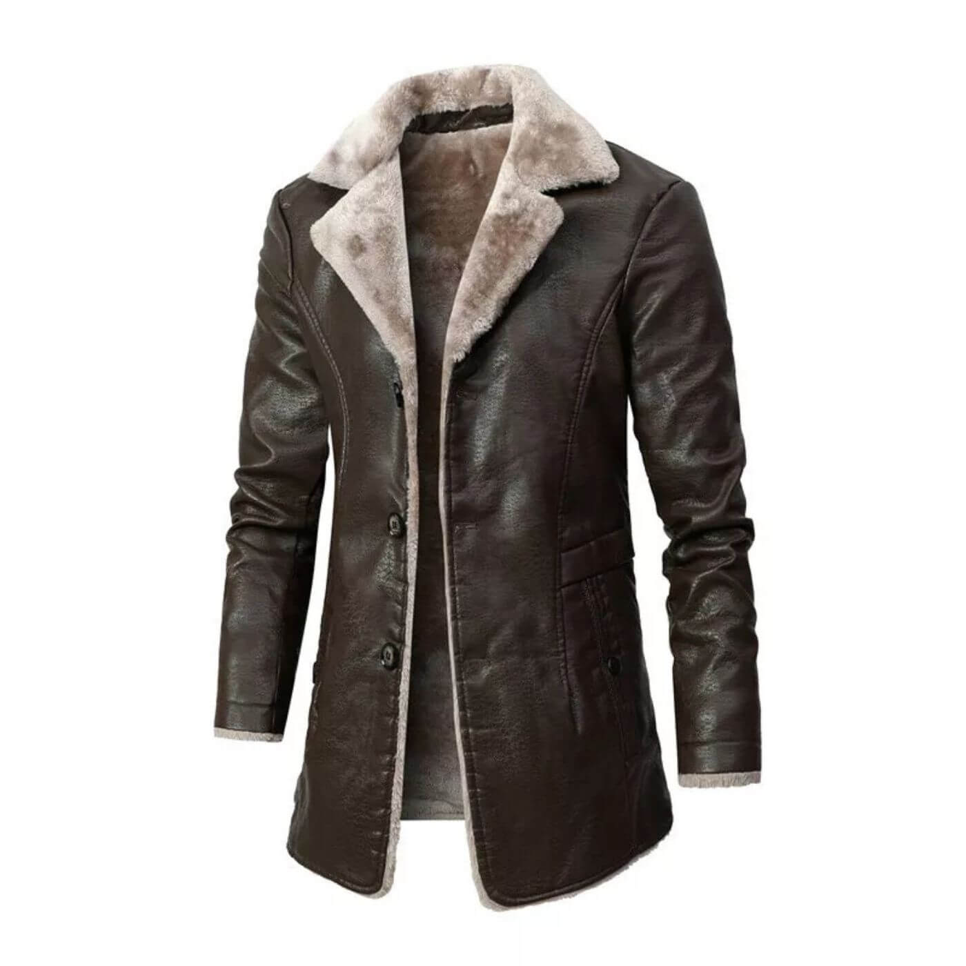 Kyler - Elegante Lederjacke mit Fleecefutter