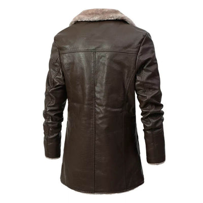 Kyler - Elegante Lederjacke mit Fleecefutter