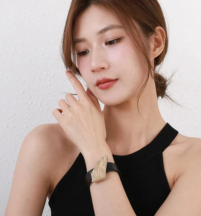 Geometrisches Damen Armreif Vintage Punk Style mit Magnetverschluss