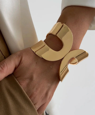 Exklusives Damen Armreif Set Breit Gold