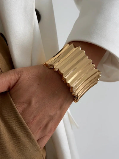 Exklusives Damen Armreif Set Breit Gold