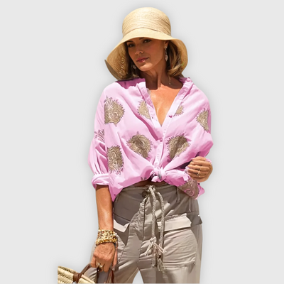 Leichte Elegante Damen Bluse Handgefertigt