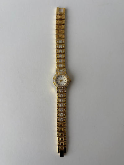 Vintage Gold Diamant Damen Armbanduhr