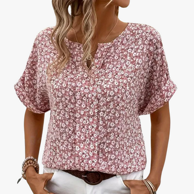 Vintage Blumenmuster Damen Bluse