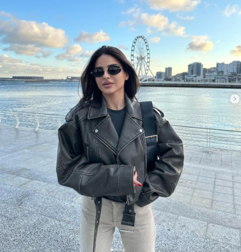 Jenne | Übergroße Kunstlederjacke