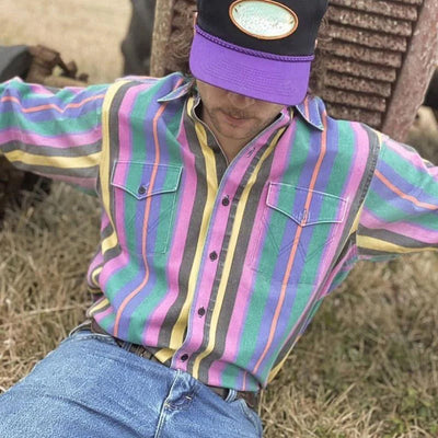 Verian - Das Herren Langarmhemd mit Farbblock-Design