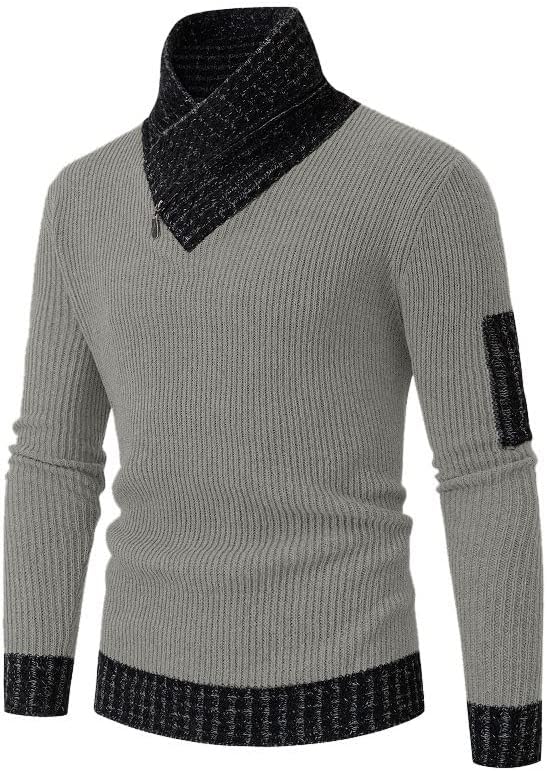 Nash - Eleganter Vintage-Wollpullover mit Stehkragen
