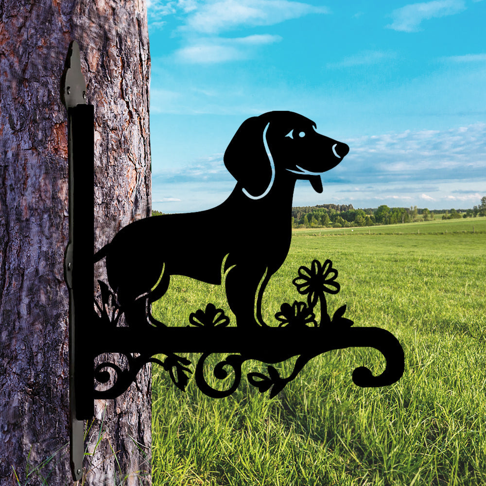 Dachshund Metall Pflanzständer zum Hängen