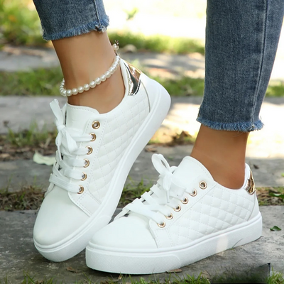 Bella™ – Gepolsterte weiße Sportschuhe