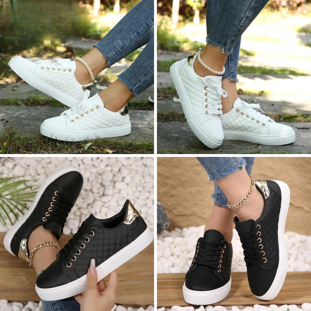 Bella™ – Gepolsterte weiße Sportschuhe