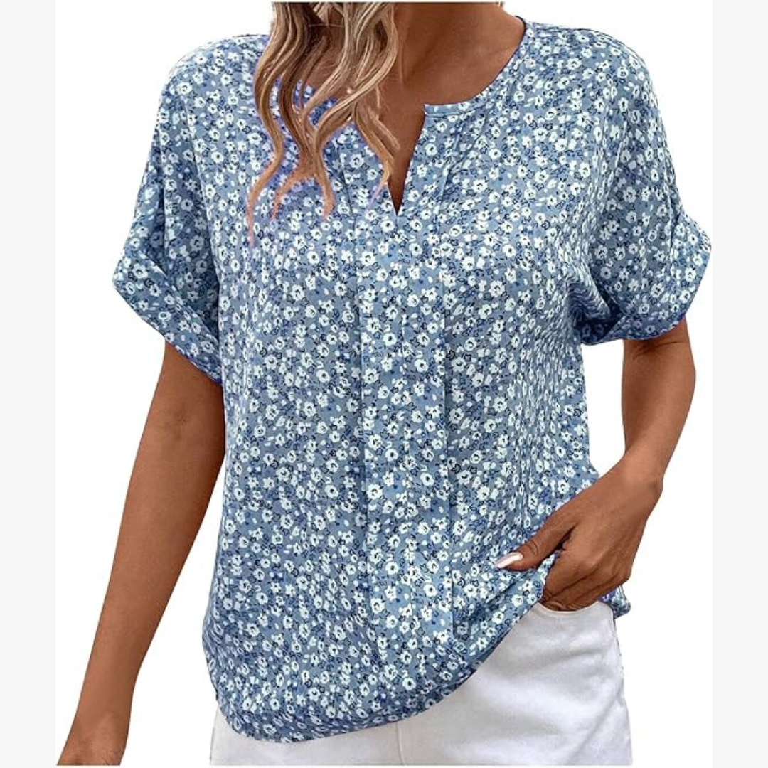 Vintage Blumenmuster Damen Bluse