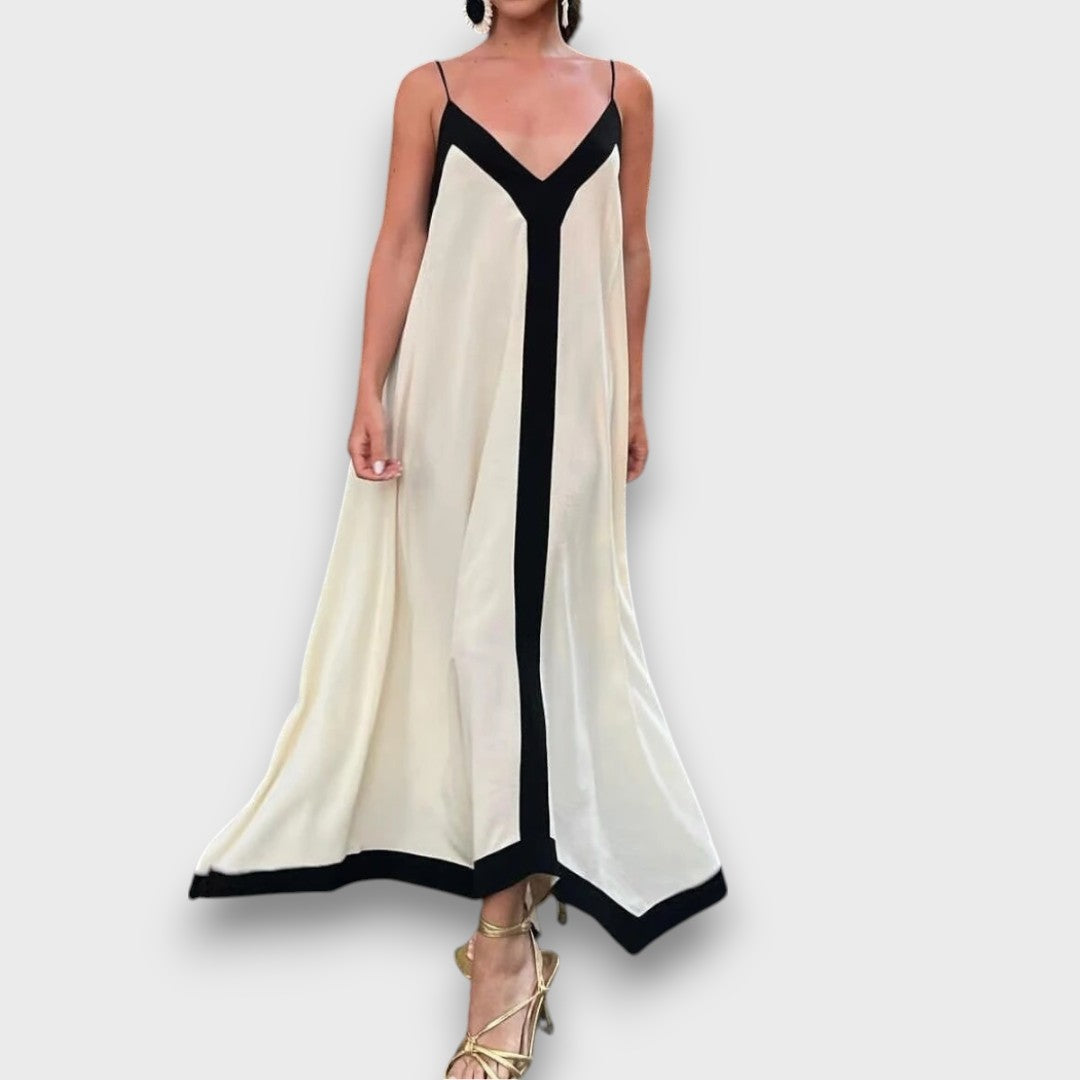 Cirema – Maxikleid mit Kontrastkante