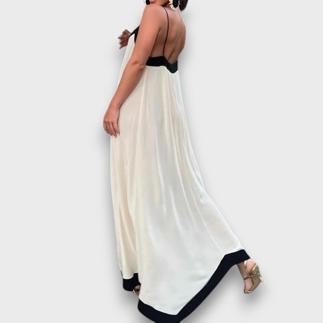 Cirema – Maxikleid mit Kontrastkante