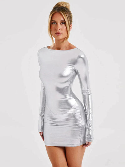 Juliane | Metallic Glam Bodycon PartynMinikleid