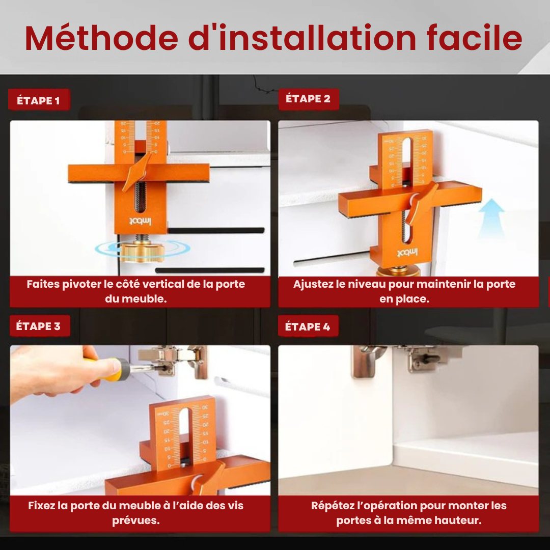 RahmenFix™ Mühelose Scharnierausrichtung