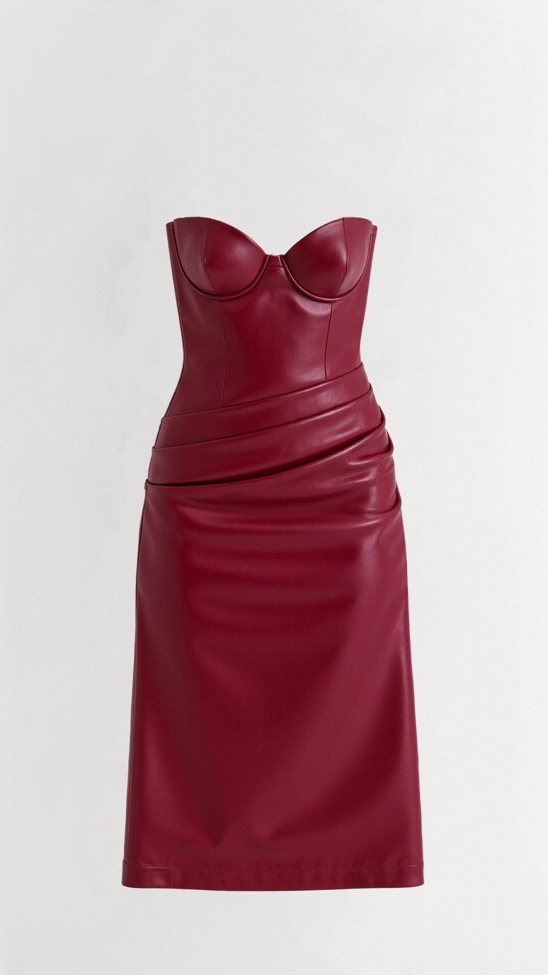 Elara Midikleid aus veganem Leder