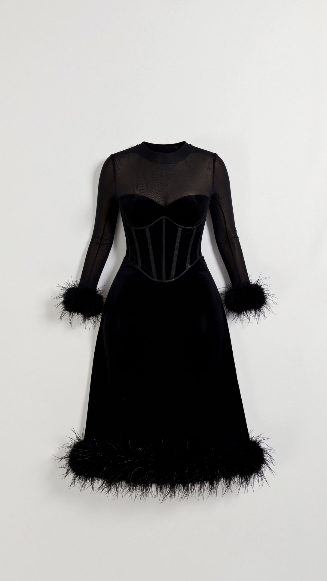 Sabine Schwarzes Midikleid