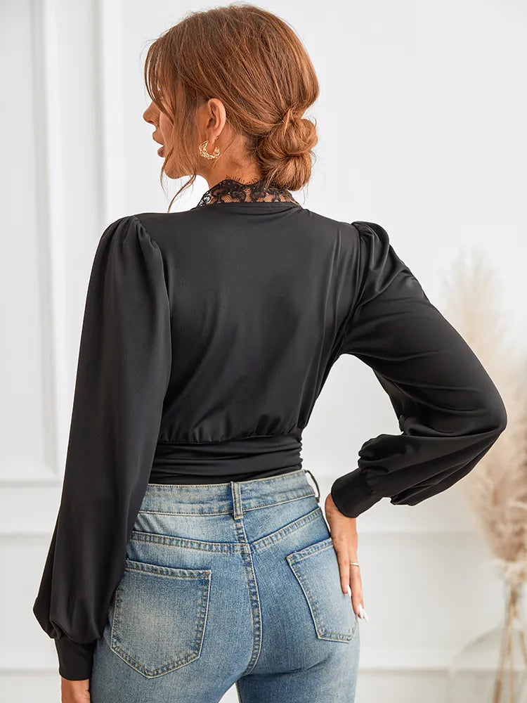 Damen Body – Spitze – Tiefer Ausschnitt – Stretch – Elegant