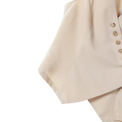 Elegantes Vintage Damen Zweiteiler Set mit weitem Bein