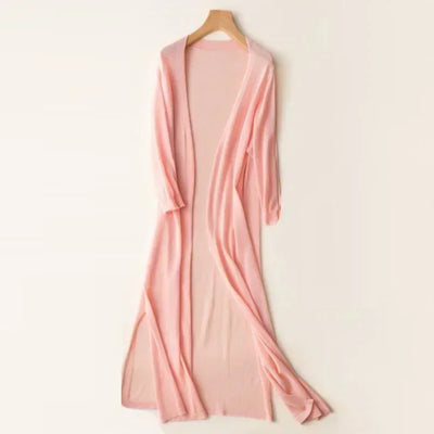 Langärmelige Daunen-Strickjacke für Frauen