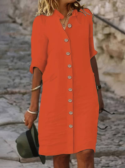 Nora – lässiges schlichtes midikleid für damen