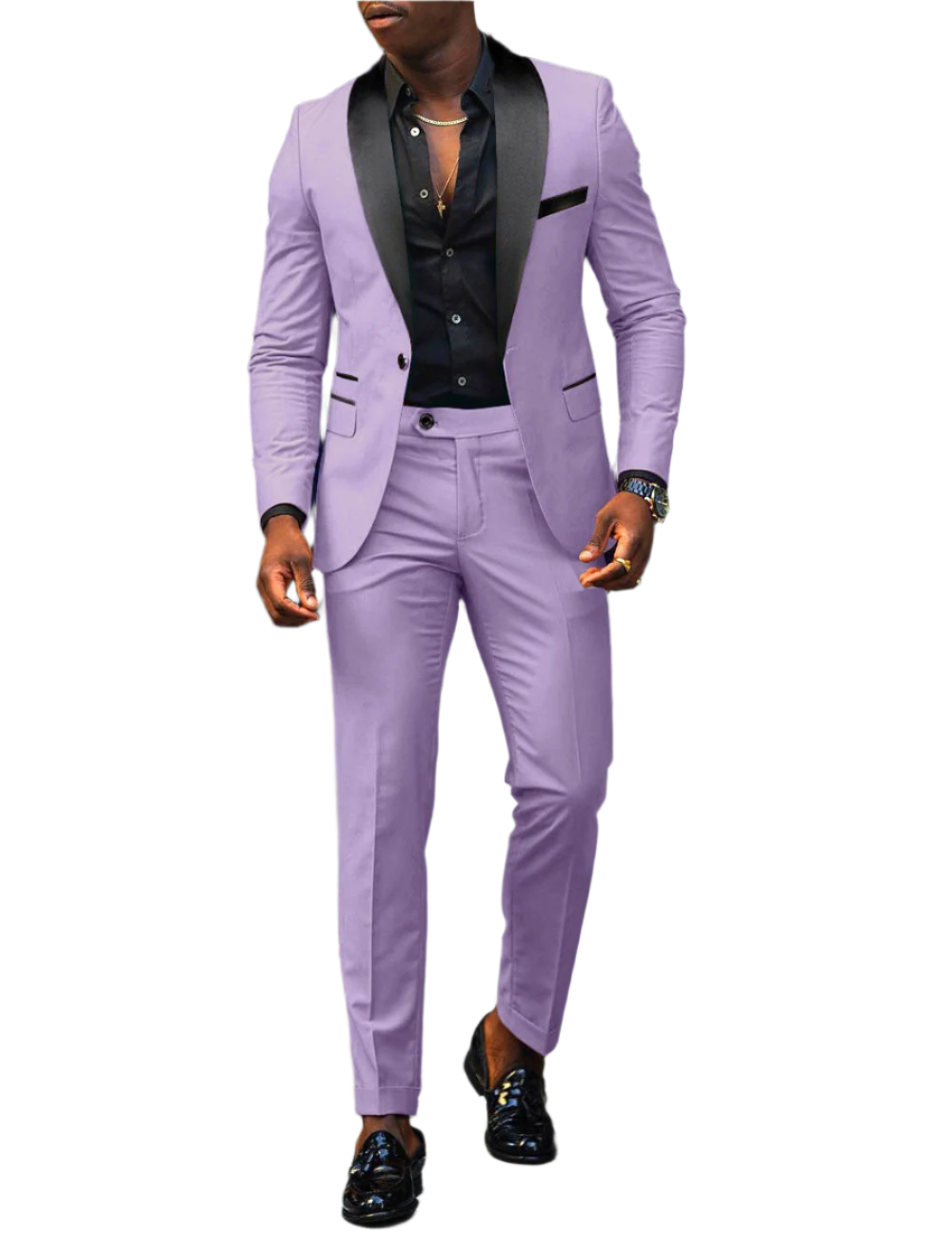 Moderner Slim Fit Hochzeitsgast Anzug für Herren | Lila