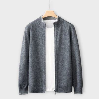 Laurence | Klassische Herren Zip-Up Strickjacke für Stil und Komfort