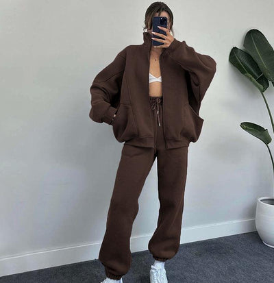 Daniela | Set aus Reißverschlussjacke und Kordelzughose für Damen