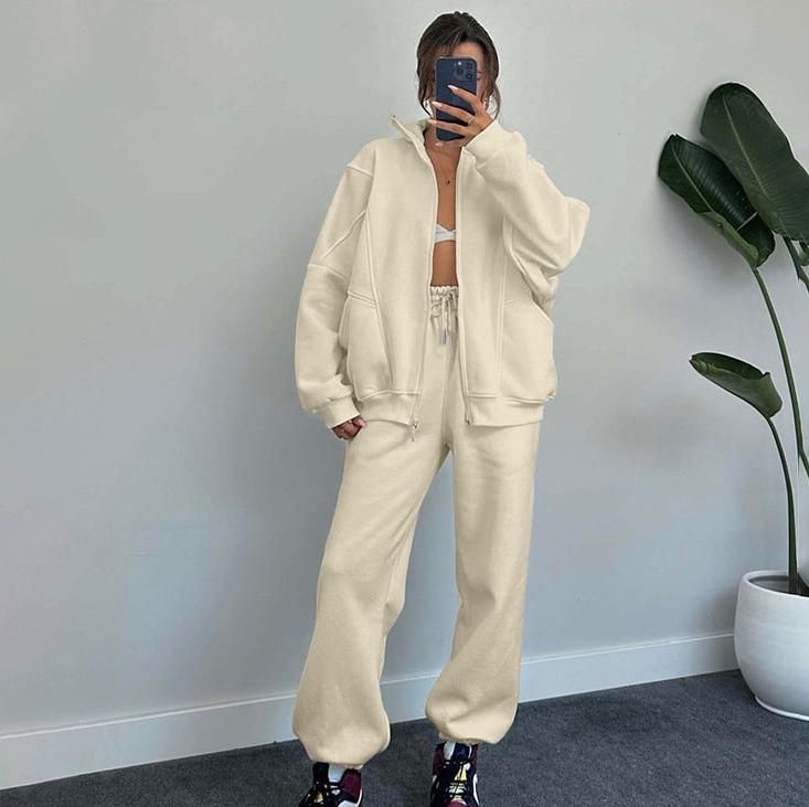 Daniela | Set aus Reißverschlussjacke und Kordelzughose für Damen