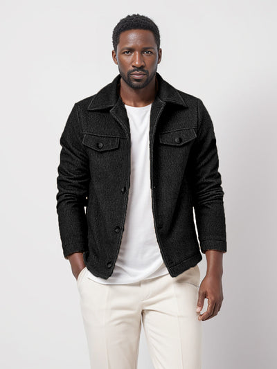 Herren modische Utility-Jacke mit strukturierten Details Aliams