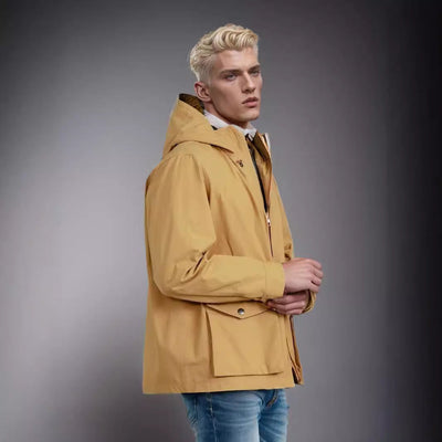 Herren multifunktionale Übergangsjacke mit verstellbarer Kapuze Aliams