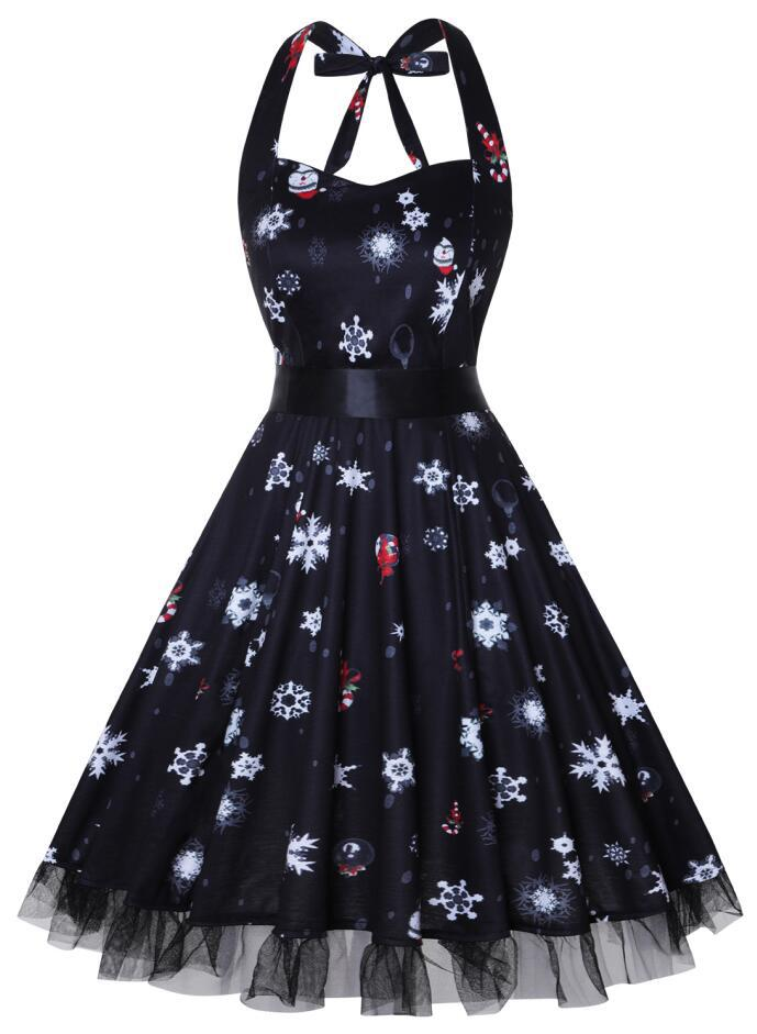 Kürbis Druck Lange Ärmel Halloween Kostum Kleid | Midi